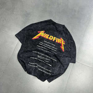 Wholesale <b>Mens</b> Solid Organic Cotton Washed T-Shirt High Quality Printed Knit Short Sleeve Casual O-Neck - Product Image 2