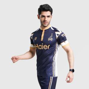 เสื้อยืดชุดฝึกซ้อม Peshawar Zalmi ผ้าถักโพลีเอสเตอร์ 100% พร้อมลายพิมพ์แบบ Sublimation Transfer - Product Image 3
