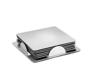 Hermoso posavasos de metal de dos tonos de latón y cobre para habitación de hotel, restaurante, oficina, nueva colección de posavasos hechos en la India - Product Image 4