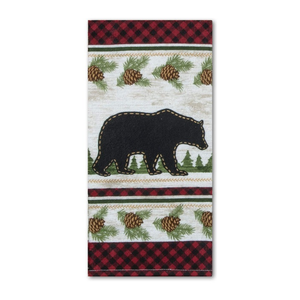Nouveautés : Serviettes de table et de cuisine modernes, douces, brodées, en coton biologique 100% certifié GOTS, à motif écossais et motif ours, pour hôtels, mariages et golf, vente en gros - Product Image 5