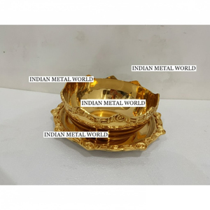 Tazón de Cobre Martillado a Mano de Indian Metal World, Tazón Decorativo con Borde Festoneado Único, Plato para Servir Decorativo para el Hogar, Tazón para Chocolate - Product Image 2
