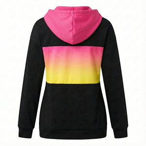 Sudaderas Casuales al por Mayor para Mujer, Cuello Henley con Botones, Bolsillo Tipo Canguro, Manga Larga, Corte Holgado, Sudadera Personalizada para Invierno - Product Image 4