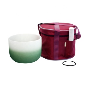 Mountain Rain 440/432 Ensemble de bols chantants en cristal de quartz givré Perfect Pitch, <span class=keywords><strong>7</strong></span> pièces, motifs <span class=keywords><strong>Lotus</strong></span>, pour la guérison sonore et le yoga, 8"-14" - Product Image 5