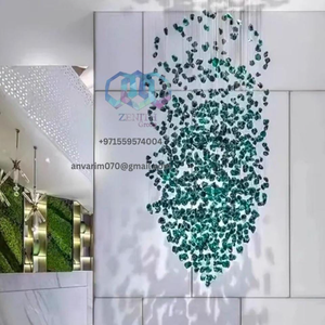 Grand lustre en cristal pour le lobby Sculpture de lumière suspendue en spirale USA Chine EAU Arabie Saoudite Qatar Oman Bahreïn Koweït GCC - Product Image 3