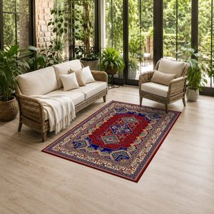<b>RUGS</b> DEPOT LXDP-0400 Wholesale Red Burgundy Modern Vintage Digital Printed Machine Washable Chenille Area <b>Rug</b> <b>Non</b> <b>Slip</b> - Product Image 6