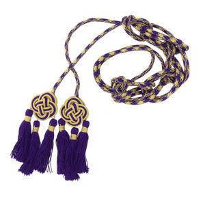 Cinturón Litúrgico al por Mayor con 3 Borlas de Cordón, Nuevo Suministro para Prendas, Cordones Cruzados en Oferta, Artículo Decorativo Litúrgico - Product Image 5