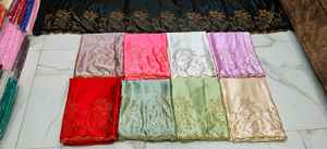 Tissu somalien Gogra brodé, tissé en jacquard perlé, écologique, uni, pour la literie, les robes, les vêtements, les mariages de filles - Product Image 5