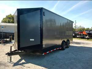 Remolque cerrado de alta calidad de 8.5x20 con laterales altos de 42 pulgadas, neumáticos de 14 capas + neumático de repuesto de 14 capas incluido en venta - Product Image 3