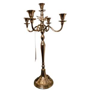 Candelabro Moderno de Cinco Brazos de Metal para Navidad, Diseño de Interiores para el Hogar, para Cenas Románticas con Velas o Decoración de Restaurantes - Product Image 1