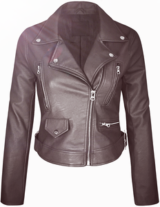 Chaqueta de mujer de cuero de oveja genuino de alta calidad, diseño personalizado informal con característica impermeable, producto terminado, estilo pakistaní - Product Image 4