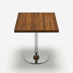 Mesa de Café Cuadrada con Patas de Metal, Superficie de Madera de Melamina Resistente, Estable para Cafeterías, Restaurantes y Hoteles - Product Image 5