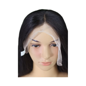 Femmes 100% naturel indien Extensions de cheveux pleine dentelle perruque 24 pouces main attaché trame Natal vagues extrémité droite simple dessiné - Product Image 1