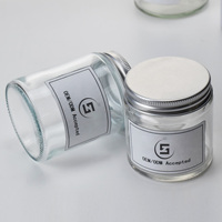Bocaux en verre transparent de 5g à 50g avec couvercles en aluminium, vides, pour la production de bougies parfumées DIY