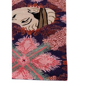 Tapis en laine et viscose tufté à la main Jaipur Wunderkammer Blue 3D 3D Top-9063, design original pour la maison, le couloir, la salle, forme rectangulaire - Product Image 4