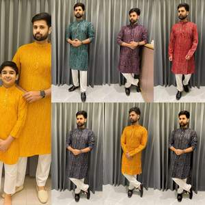 Vente en gros de Kurta Navratri et Festival Special pour hommes et enfants avec imprimé Bandhani pour occasions spéciales et événements - Product Image 6