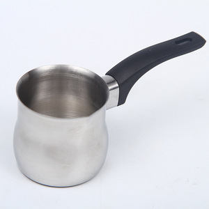 A basso prezzo di alta qualità <span class=keywords><strong>Deluxe</strong></span> scalda Turkish caffettiera in acciaio inox scalda caffè con manico in Silicone nero - Product Image 3