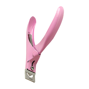 Coupe-ongles en acrylique rose de 12 cm, en acier à haute teneur en carbone, coupe-ongles artificiel à large ouverture pour les ongles des doigts/des orteils, utilisation en salon, à domicile ou en DIY - Product Image 1