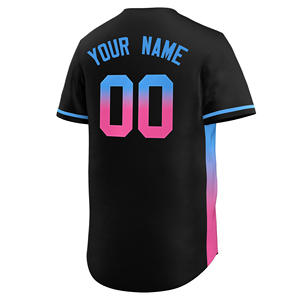 Seragam Baseball Kustom Grosir, Jersey Tim, Cetak Digital, Kerah Bulat, Unisex, Menyerap Keringat, Bernapas, Anti-Bakteri, Cepat Kering - Product Image 3