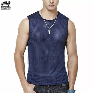 Camiseta sin mangas ajustada para hombre de la mejor oferta, ropa deportiva de alta calidad, camisetas sin mangas informales de punto transpirables personalizadas con Moq bajo para hombre - Product Image 6
