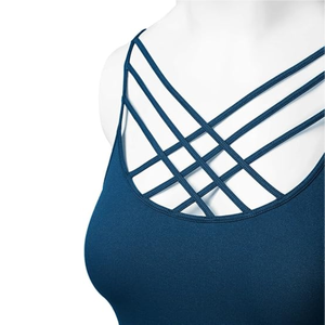 Sujetador deportivo sin espalda en U profundo con cuello colgante de soporte de Venta caliente para mujer - Product Image 5