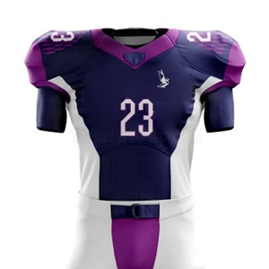 Uniforme de football américain personnalisable 100% polyester respirant pour l'été, taille plus, manches courtes, créez votre propre design - Product Image 3