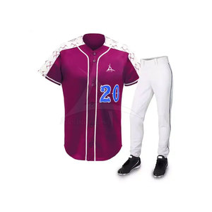 Ensembles d'uniformes de baseball légers les plus vendus, vêtements de sport confortables avec tissu respirant 100% polyester pour hommes adultes - Product Image 1