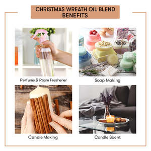 Aceite Corporal Perfumado con Aroma a Corona Navideña Orgánica, Mezcla de Pomelo, Bergamota, Limón, Manzanilla, Menta, Jazmín, Lavanda y Extractos de Madera - Product Image 4