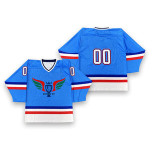 Vente en gros OEM conception personnalisée maillots de sports d'équipe uniforme de hockey sur glace avec logo et numéro imprimé produit de sublimation - Product Image 2