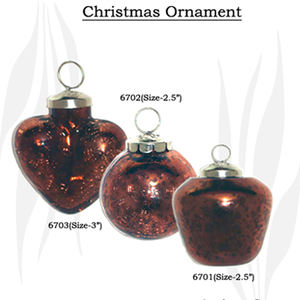 Boules de Noël en verre de 7,5 cm de couleur ambre de la marque TVAKM pour décorations intérieures et extérieures - Product Image 6