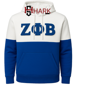 Wholesale <b>Women's</b> 100% Cotton Fleece Divine Nine Hoodies Sorority Casual Chenille ZPB Letters Design Winter Hooded <b>Jacket</b> - Product Image 6