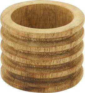 Anneaux de serviette en bois nervuré, de qualité supérieure, écologiques, porte-serviettes de table en stock pour les mariages, les événements, les fêtes et logo personnalisé disponible - Product Image 4
