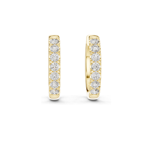 Boucles d'oreilles créoles en diamant de laboratoire 0,7 CT pour femmes, clarté VVS-VS EF, or 18 carats, 14 carats, 10 carats et argent 925, or rose, or jaune, or blanc - Product Image 3