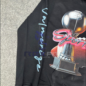 Bon matériel Odm Services la plus demandée fermeture éclair sweat à capuche bouffée imprimé fabriqué en usine pas cher prix sweats à capuche hommes sweats à capuche - Product Image 3