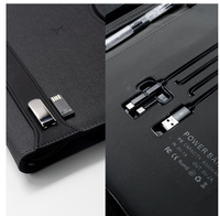 Clip Organizador Multifunción para Bolso con Carga Inalámbrica de 8000 mAh, Logotipo LED y Memoria USB