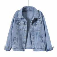 Chaquetas vaqueras desgastadas de cintura alta para mujer Corte de bota de estilo callejero alto con características transpirables lavables impermeables para invierno