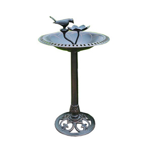 Baño de alimentación de pájaros de hierro para decoración de parques y hoteles hecho a mano a granel Baño de pájaros de alta calidad diseño clásico de Metal ecológico I - Product Image 2