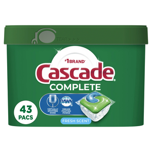 Cascade Complete Action Pacs Détergent jetable écologique pour lave-vaisselle, 43 pièces, fraîcheur solide - Product Image 6
