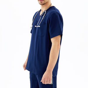 Tenues médicales pour hommes grands et corpulents, en spandex/polyester, lavables, pour infirmières, blocs opératoires, vente en gros OEM - Product Image 4