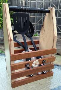 Porte-cuillère en bois fait main de qualité supérieure Organisateur d'ustensiles de comptoir écologique Support de cuillère de cuisine en bois - Product Image 5