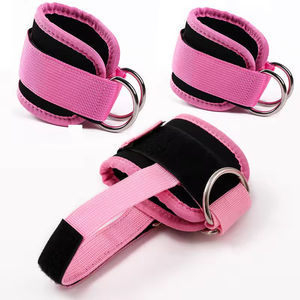 GAF Hot Sale D-Ring Adjustable Ankle <b>Straps</b> With Door <b>Buckle</b> And Resistance Tube For Workout Fitness Fitness Accessories - Product Image 4