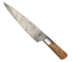Venta al por mayor Top Mejor Alta Calidad Diferentes Tipos Cuchillo Carbono Cocina Damasco Chef Cuchillo Mango de Madera para los hombres - Product Image 3