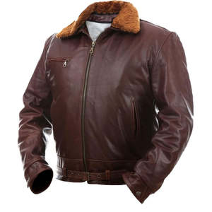 Veste aviateur en cuir d'agneau pour homme, style motard, décontractée, pilote, bombardier, imperméable, coupe-vent, service OEM, prix raisonnable - Product Image 4