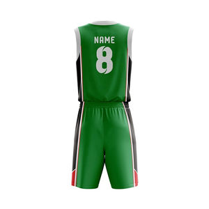 Uniforme de basket-ball de haute qualité et durable 100% polyester pour adultes, respirant, séchage rapide, logo avant, ensemble de sport d'équipe - Product Image 6