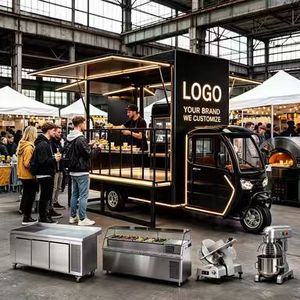 Carrello Professionale per Polpette di Aragosta e Granchio, e Po Boy di Gamberetti, con Vaporiera, Friggitrice, Remoulade e Tavolo di Preparazione - Product Image 3