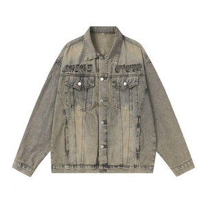 Vestes en jean à col montant pour hommes, fabrication professionnelle, prix abordable, haute qualité, écologiques, vente en gros, best-seller - Product Image 1
