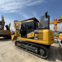 Excavatrice sur chenilles Komatsu PC130 d'occasion, 13 tonnes, fiable, pour les travaux de terrassement et la construction routière