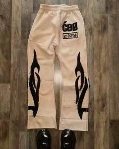 Recién llegado, serigrafía, lavado ácido de peso pesado, Sol desteñido, personalizado, 100% algodón, pantalones de chándal de rizo francés, pantalones de chándal apilados - Product Image 6