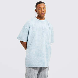 T-shirt unisexe délavé à l'acide, style rétro décontracté, séchage rapide, écologique, respirant, logo personnalisable, devant vierge, 100% coton - Product Image 6