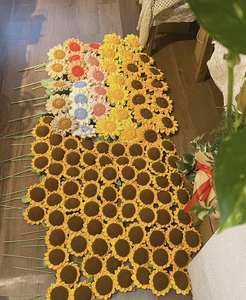 Décoration de crochet faite à la main de fleur de fil tricoté pour l'affichage de fête de mariage de bureau à domicile du Vietnam 99 GD 2025 Offre Spéciale - Product Image 5