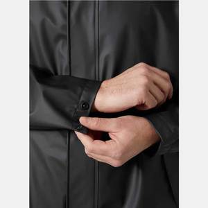 Vestes de pluie imperméables pour hommes, nouveau style, col montant, avec poignets ajustables, manches imprimées, coupe-vent tissé, teinture unie - Product Image 6